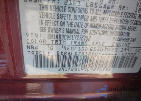 2020 Nissan Sentra Sv Xtronic Cvt z USA, uszkodzony, nr VIN 3N1AB8CV9LY276758